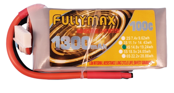 FULLYMAX 1300 MAH LIPO Battery 4s 100c